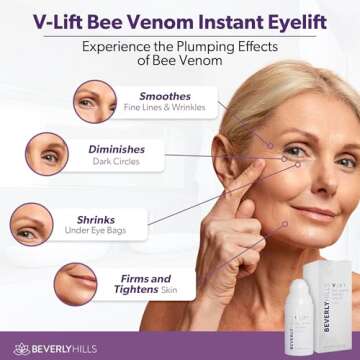 Beverly Hills V-Lift Instant Eye Lift and Eye Tuck Bee Venom Serum for Puffy Eyes, Dark Circles, Wri...