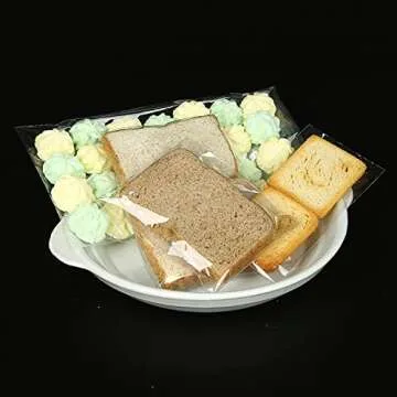 QINGZHE 240Pcs Clear Self Sealing Cellophane Bag 4x6 Inches 1.4 Mils Clear Plastic Bags Reusable Self Adhesive Cello OPP Bags for Candy, Bakery Cookie Bags, Treat, Jewelry, Cards