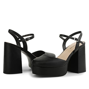 Modatope Women’s Chunky Heel Platform Pumps - Stylish & Comfortable