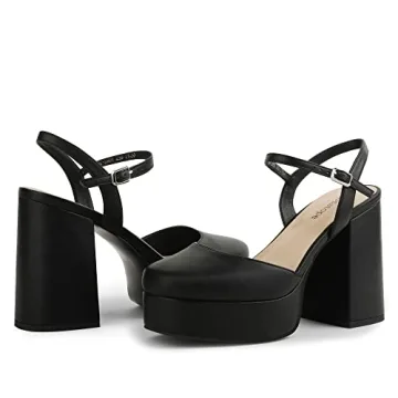 Modatope Women’s Chunky Heel Platform Pumps - Stylish & Comfortable