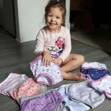 BIG ELEPHANT Potty Training Underwear, 100% Cotton Absorbent Unisex Toddler Pee Pants for Boys & Girls (Floral Series, 10-Pack, 2T)