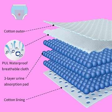 BIG ELEPHANT Potty Training Underwear, 100% Cotton Absorbent Unisex Toddler Pee Pants for Boys & Girls (Floral Series, 10-Pack, 2T)