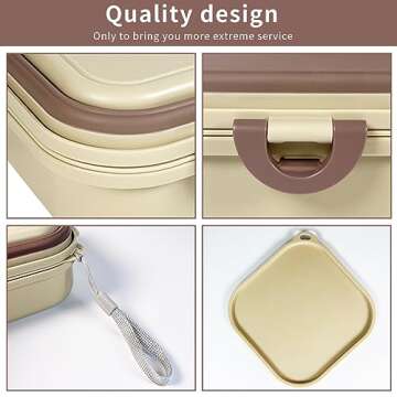 Collapsible Dog Water Bowl, Portable Dog Bowl for Traveling, 2-in-1 Pet Food and Water Feeder - Travel Dog Bowls with Lid for Walking, Traveling, Camping and Hiking