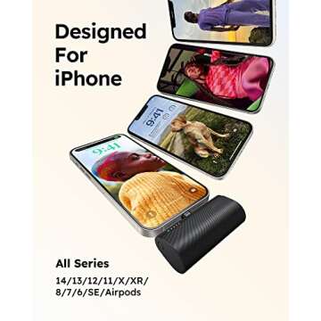 VEGER Mini Portable Charger for iPhone, 5000mAh 20W PD Fast Charging Battery Pack, Cordless Portable...