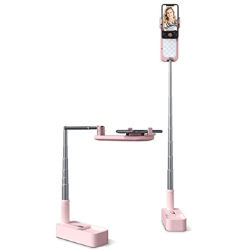 Viozon Extendable Selfie Stand 360° Rotation with Phone Holder, Rechargeable Wireless Foldable 7 Br...