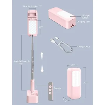 Viozon Extendable Selfie Stand with Wireless LED Light