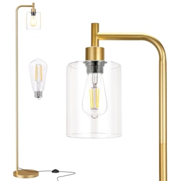 Elegant Gold Floor Lamp - Versatile, Stylish Lighting Solution