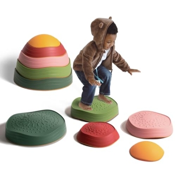 Makarci Balance Stepping Stones for Kids - Non-Slip Sensory Toys for Ages 3-8, Indoor & Outdoor Play...