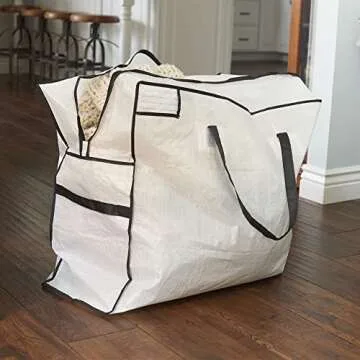 Household Essentials 2622 MightyStor Large Storage Bag with Handles | Clothing and Linen Storage Bag...