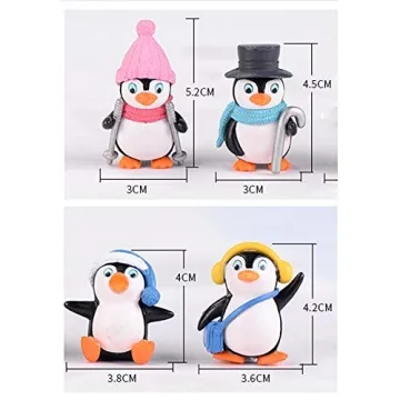 Cute MAOMIA Penguin Figurines Set for Party Decoration