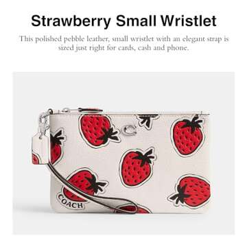 Coach Small Wristlet, Chalk Multi