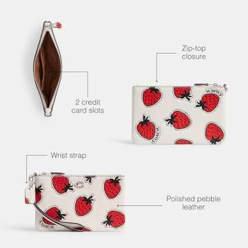 Coach Small Wristlet, Chalk Multi