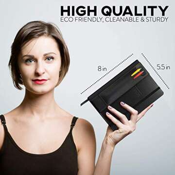 Star Right Bullet Notebook Journal Set - Bullet Journal Kit - Hardcover Dotted Grid Journal with 260 pages, 10 Bullet Notebook Pens, 12 Stencils and 3 Bookmarks - 5.5x8 [Office Product]