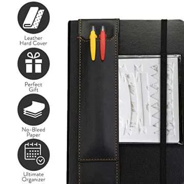 Star Right Bullet Notebook Journal Set - Bullet Journal Kit - Hardcover Dotted Grid Journal with 260 pages, 10 Bullet Notebook Pens, 12 Stencils and 3 Bookmarks - 5.5x8 [Office Product]