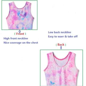 MYQFF Gymnastics Leotards for Girls Unicorn Aurora Rainbow Mermaid Dinosaur Cupcake Sparkle Biketard Toddlers Kids 6T 7T