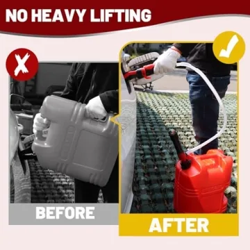 Battery Powered Gas Transfer Pump with Hose & Nozzle