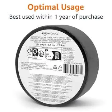 Amazon Basics No Residue, Non-Reflective Gaffers Tape - 2 Inch x 90 Feet, Black