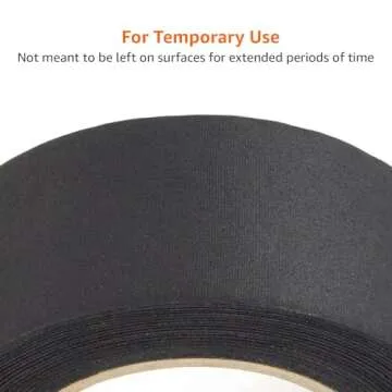 Amazon Basics No Residue, Non-Reflective Gaffers Tape - 2 Inch x 90 Feet, Black
