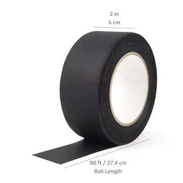 Amazon Basics No Residue, Non-Reflective Gaffers Tape - 2 Inch x 90 Feet, Black