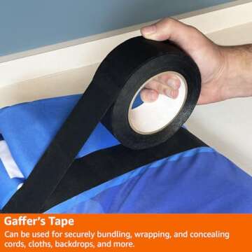 Amazon Basics No Residue, Non-Reflective Gaffers Tape - 2 Inch x 90 Feet, Black