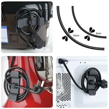 RORBAM Cord Organizer for Kitchen Appliances,Cord holder Cable Organizer for Household Appliances,Cable Keeper for Kitchen Stand Mixers, Coffee Maker, Pressure Cooker & Air Fryer (2 Pack, Gray)
