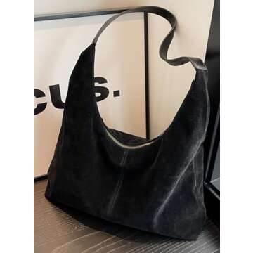 Women’s Trendy Suede Tote Bag - Versatile Handbag for Every Occasion