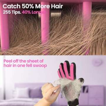 DELOMO Pet Grooming Gloves, Upgrade Version for All Pets