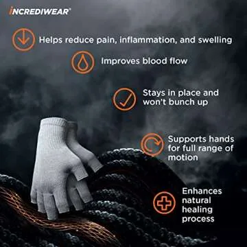 Incrediwear Fingerless Gloves for Arthritis Relief and Comfort