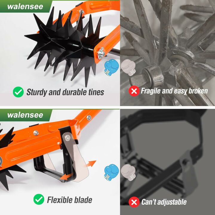 Adjustable Walensee Rotary Cultivator Tool for Gardens