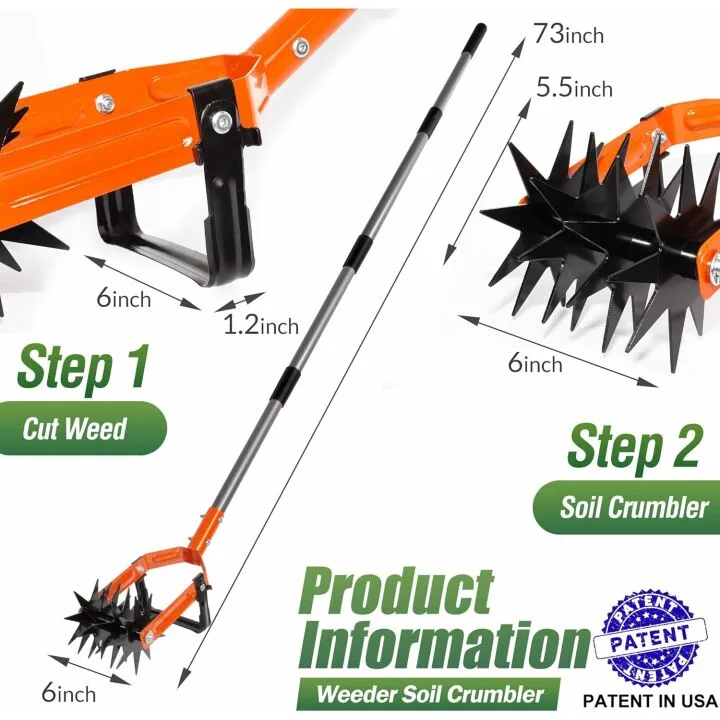 Adjustable Walensee Rotary Cultivator Tool for Gardens