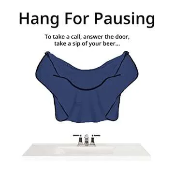 Beard King Beard Bib Apron - Shaving Set for Dad - As Seen on Shark Tank - Men's Hair Catcher for Shaving - Grooming Accessories - Packing Pouch, Blue