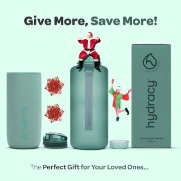 Hydracy Water Bottle with Time Marker -Large Half Gallon 64 oz BPA Free Bottle & No Sweat Sleeve -Leak Proof Gym Bottle with Fruit Infuser Strainer & Times to Drink -Ideal Gift for Sports & Outdoors