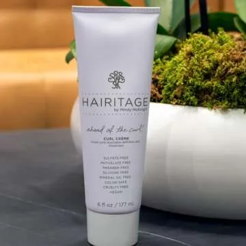 Hairitage Hydrating Curl Cream with Jojoba Oil for Hair - Coily + Curly Hair Product - Curl Defining Cream for Frizz Control - Gives Curls Bounce - Color Safe, Vegan, 6 oz.