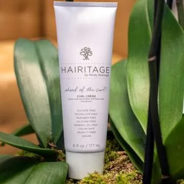 Hairitage Hydrating Curl Cream with Jojoba Oil for Hair - Coily + Curly Hair Product - Curl Defining Cream for Frizz Control - Gives Curls Bounce - Color Safe, Vegan, 6 oz.