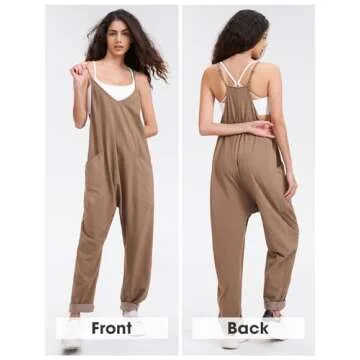 EXLURA Womens Casual Summer Jumpsuits - Stylish Comfort