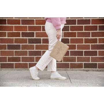 Minimalist Leather Bible Cover Case for Women with Wristlet