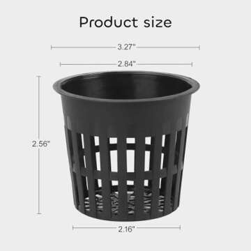 GROWNEER Net Pots 25 Pcs 3 Inch Garden Slotted Mesh Net Cups, Heavy Duty Hydroponic Supplies with 50...