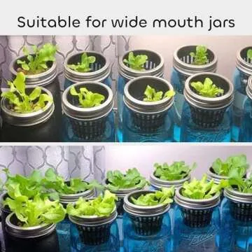 GROWNEER Net Pots 25 Pcs 3 Inch Garden Slotted Mesh Net Cups, Heavy Duty Hydroponic Supplies with 50Pcs Plant Labels, Planting Grow Basket for Indoor Outdoor Aquaponics Growing Bucket