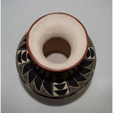 Beautiful Signed Poncho Pottery Vase with Hand Etched Designs