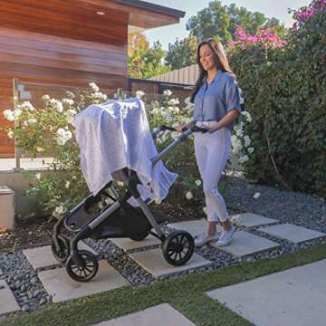 Comfy Cubs Muslin Swaddle Blankets (Pack of 4) - 119 x 119 cm, Soft Cotton Baby Blanket Set, Large Swaddling Wraps for Newborns - Self-Soothing Baby Swaddle - (Grey)