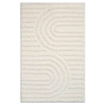 LUXE WEAVERS Modern Geometric Cream 2x3 Area Rug - Elevate Your Space