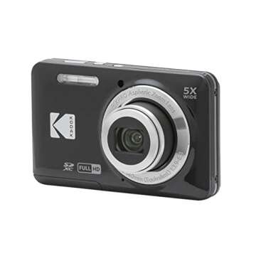 Kodak PIXPRO FZ55 Digital Camera (Black) + Black Point & Shoot Camera Case + Transcend 64GB SD Memory Card + Tri-fold Memory Card Wallet + Hi-Speed SD USB Card Reader + More!