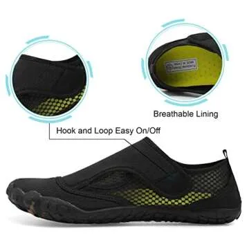 Womens Water Shoes Thicken Soles Cozy Breathable Barefoot Athletic Aqua Shoes for Beach Swim Pool Diving Hiking Water Sports 5.5 Women