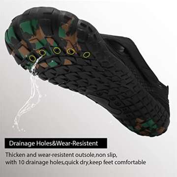 Womens Water Shoes Thicken Soles Cozy Breathable Barefoot Athletic Aqua Shoes for Beach Swim Pool Diving Hiking Water Sports 5.5 Women