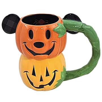 Disney Mickey Mouse Jack-O-Lantern Mug for Halloween Fun