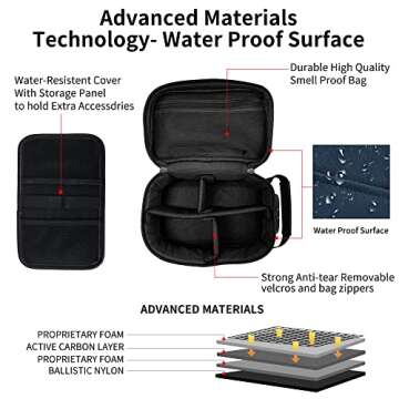 IDEATECH Smell Proof Bag, Stash Boxes Smell Proof Case, Smell Proof Container with Lock, Smell Odor ...