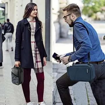 IDEATECH Smell Proof Bag, Stash Boxes Smell Proof Case, Smell Proof Container with Lock, Smell Odor Proof Case Travel Storage Bags, Smell Proof Box Birthday Gifts for Men/Women（Navy