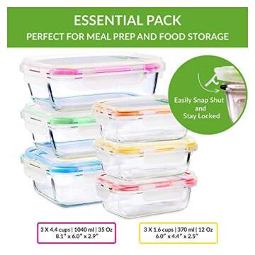 Glass Food Storage Containers - Versatile & Leakproof 6-Pack