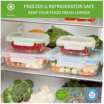 Glass Food Storage Containers - Versatile & Leakproof 6-Pack
