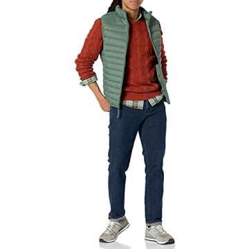 Goodthreads Men's Soft Cotton Cable Stitch Crewneck Sweater